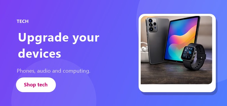 Premium tech campaign banner for Zimbabwe shoppers