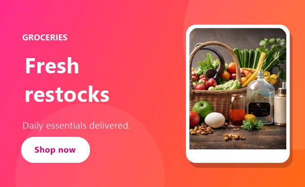 Fresh grocery restocks from Ziayn local merchants